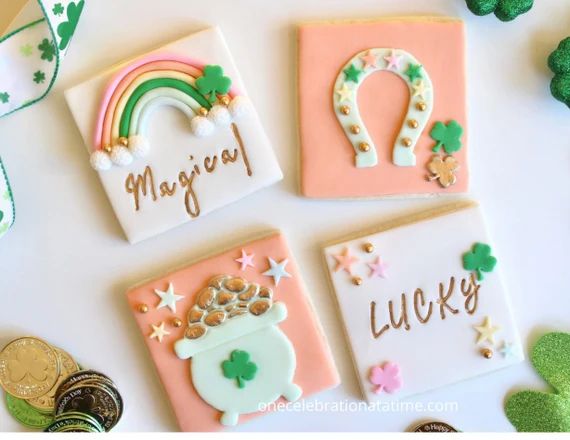 St Patrick's Set-4 0R 8, St Patrick's Cookies, St Patricks' Magical Cookie Set, Lucky Magical Coo... | Etsy (US)