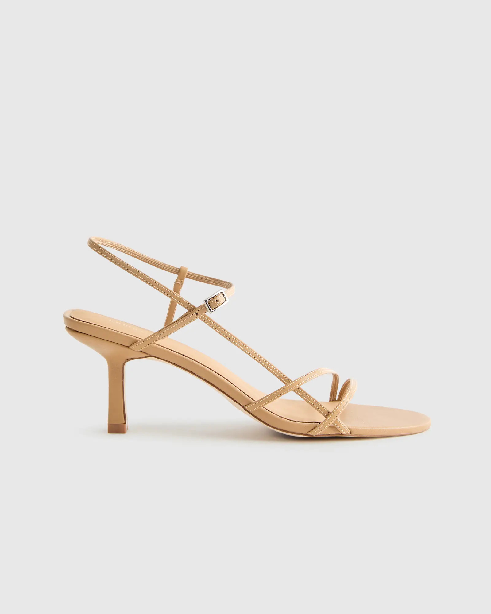 Italian Leather 70mm Strappy Heel | Quince