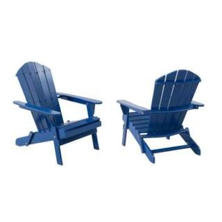 Hampton Bay Patio Mariner Folding Wood Adirondack Chair (2-Pack) ADI-05 - The Home Depot | The Home Depot