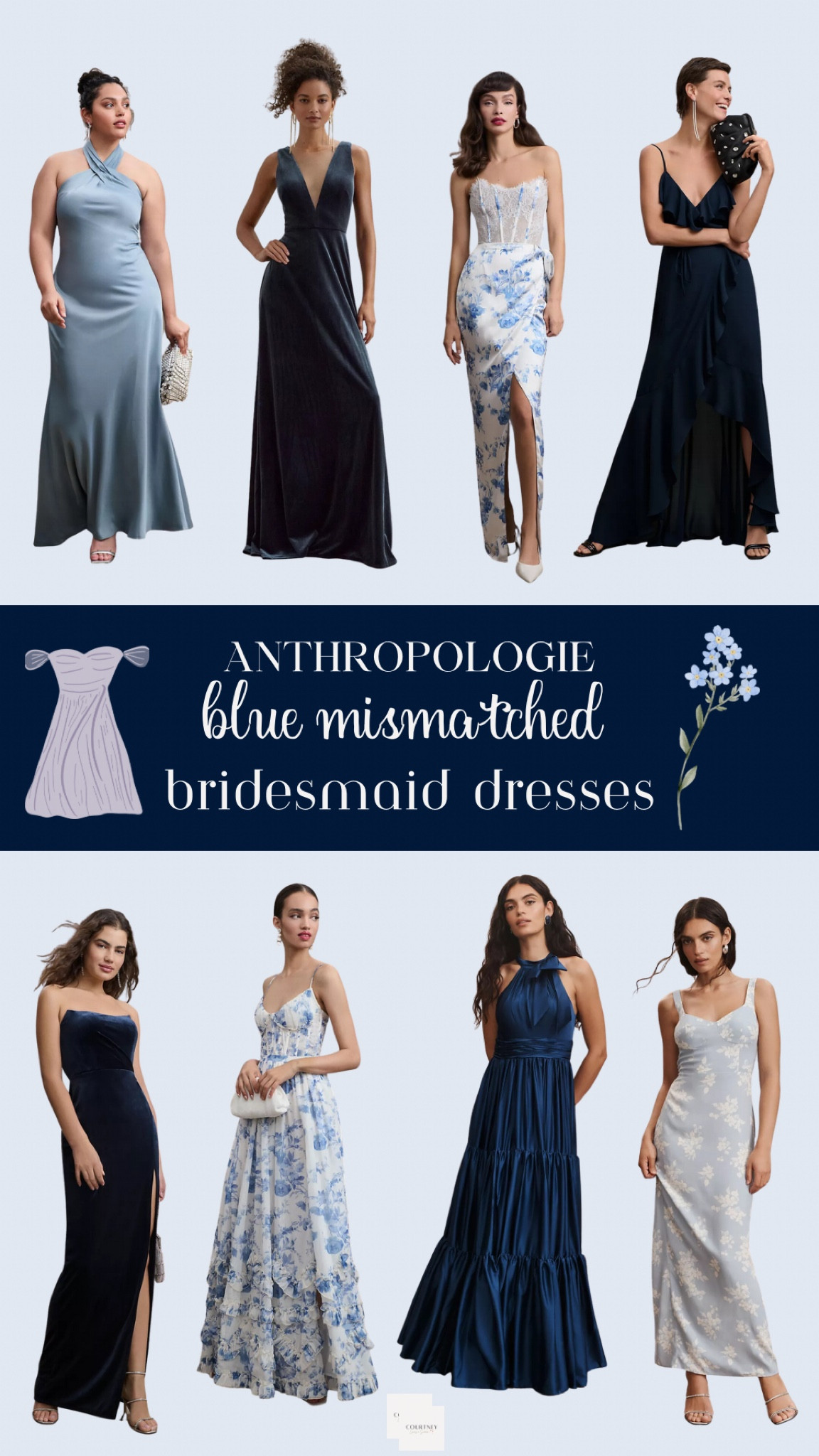 anthropologie blue bridesmaid dress Blue Velvet Dress