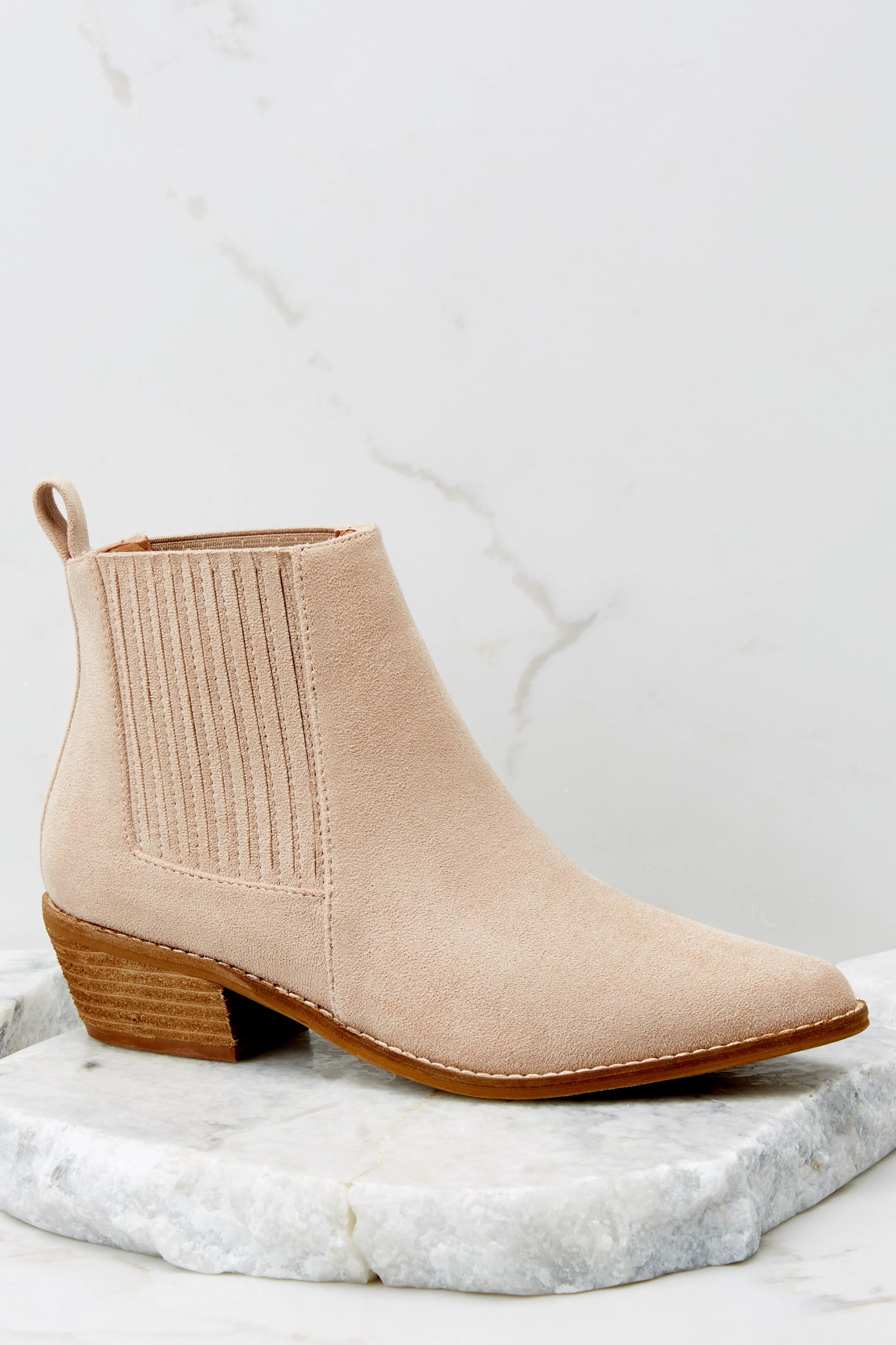 Seen You Before Taupe Ankle Booties | Red Dress 