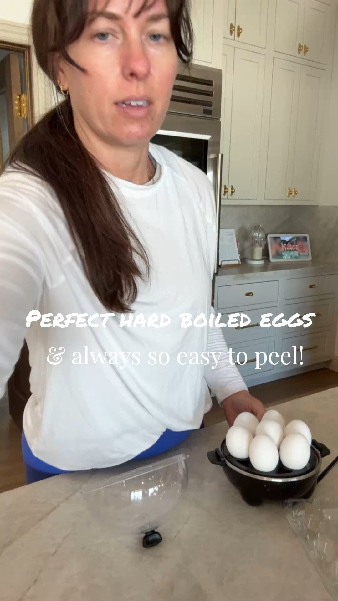 We love shredded, hard boiled eggs on our cottage cheese toast so I’ve got to restock the fridge! I love this little appliance. And I love these Amazon leggings!! 