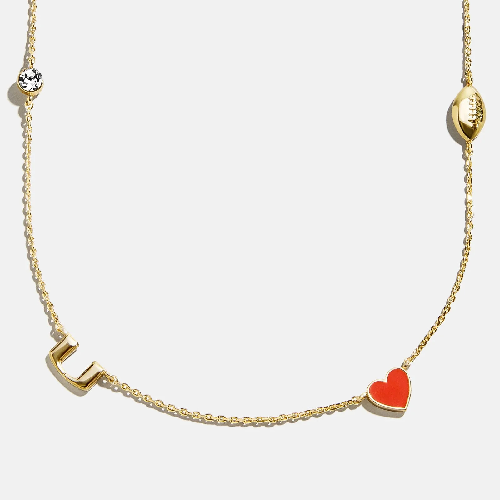 University of Miami Spaced Charm Necklace - University of Miami | BaubleBar
