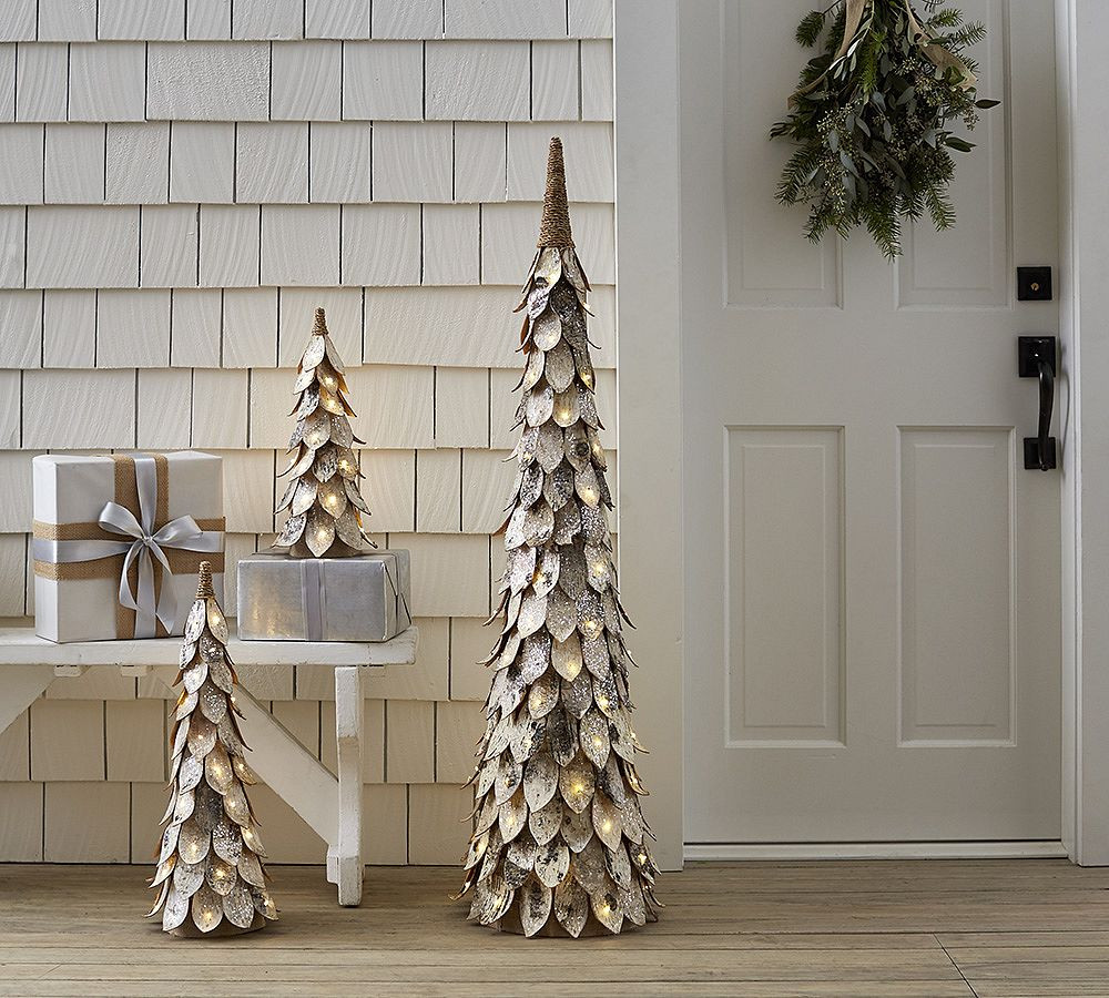 Faux Lit Birch Trees | Pottery Barn (US)