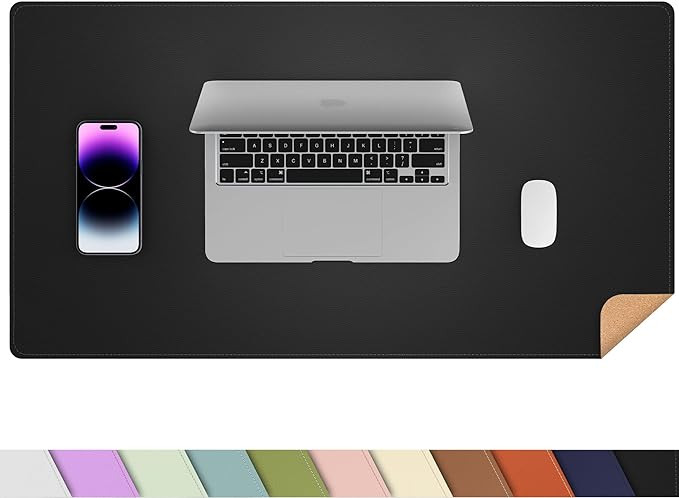 AFIING Dual-Sided Desk Pad, Natural Cork & PU Leather, Desk Mat Protector Non-Slip, Waterproof, E... | Amazon (US)