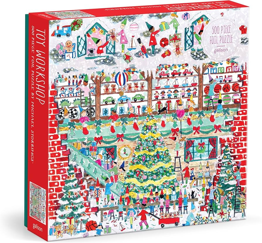Galison Toy Workshop – 500 Piece Michael Storrings Foil Jigsaw Puzzle Featuring Beautiful Artwo... | Amazon (US)