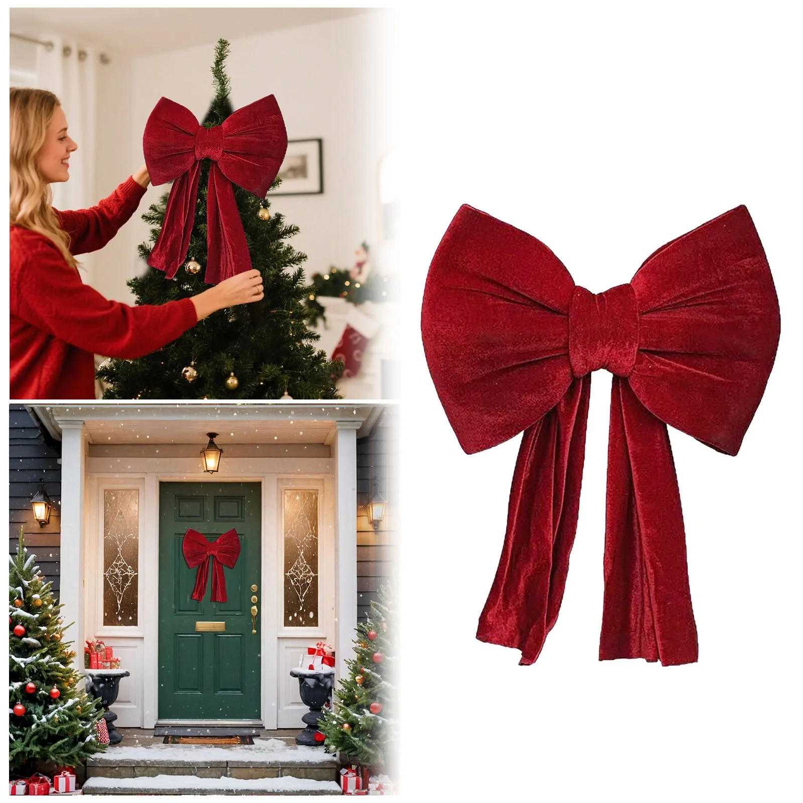 Large Red Velvet Bows for Party Decorations - Oversized Bow Backdrop for Birthday, Wedding, Brida... | Walmart (CA)