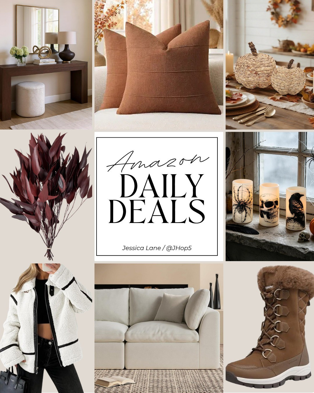 Cozy season, from home to wardrobe 🍂 Today’s Amazon daily deals include warm rust pillows, woven pumpkins, moody fall stems and a little Halloween glow—plus a cozy jacket and boots for chilly days.

#LTKHome #LTKSaleAlert #LTKSeasonal