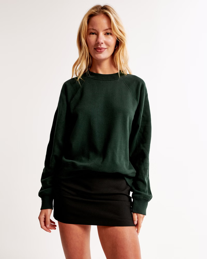 Women's Essential Raglan Classic Sunday Crew | Women's New Arrivals | Abercrombie.com | Abercrombie & Fitch (US)