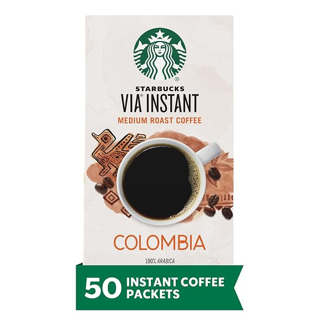 Starbucks VIA Ready Brew Colombia Instant Coffee (Pack of 50), 0.36 pounds | Amazon (US)