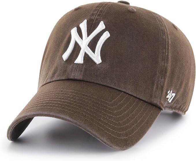 '47 New York Yankees Adjustable Cap Clean Up MLB, Brown, One Size | Amazon (US)