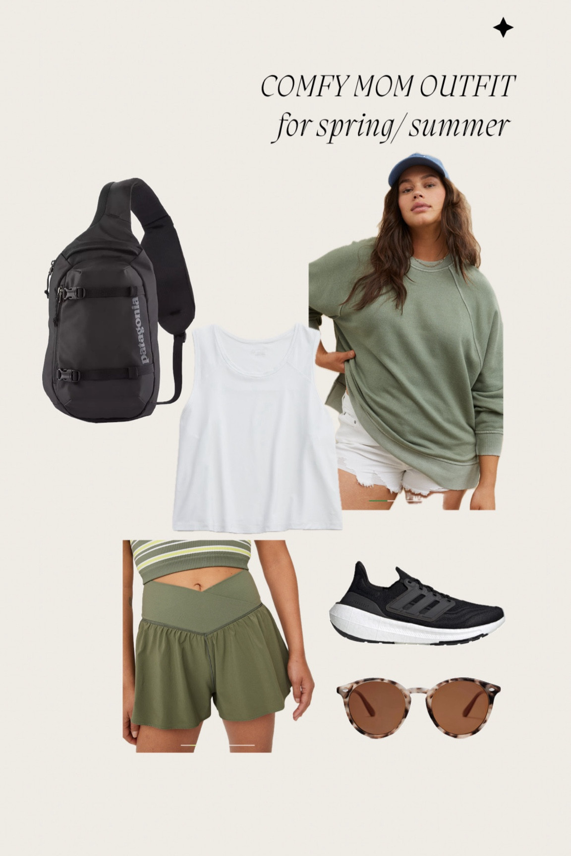 comfy mom outfit for spring / summer 

Aerie items on sale right now.

I have this sling bag and it’s perfect for momming on the go. Fits 3 diapers, wipes + snacks and your items. 

#LTKstyletip #LTKfindsunder100 #LTKsalealert
