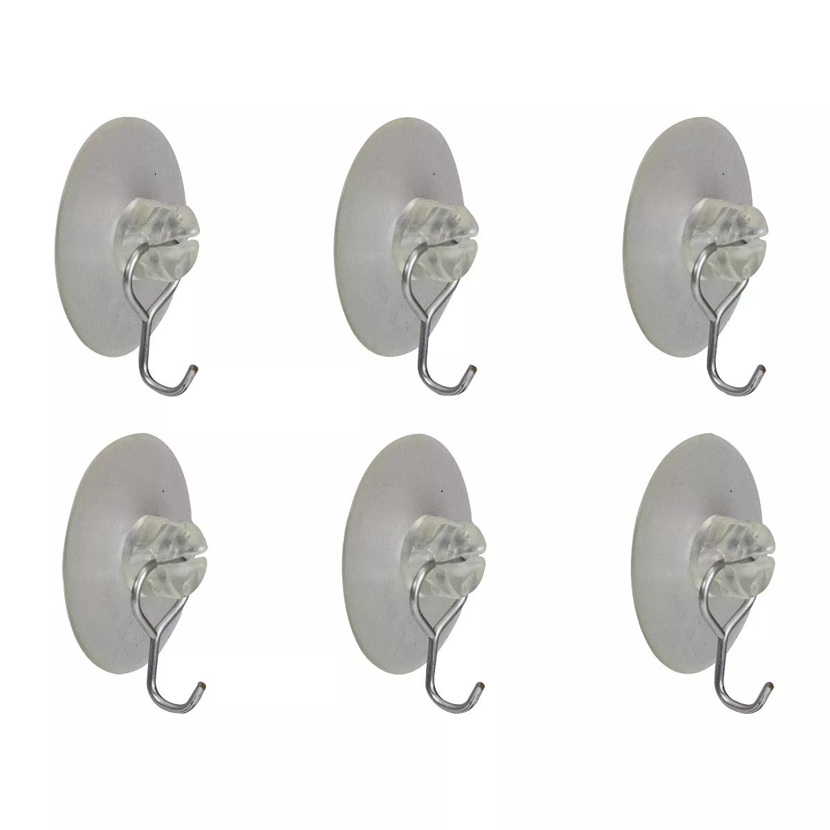 Northlight Pack of 6 Clear Suction Cups with Hook 1.25" | Target