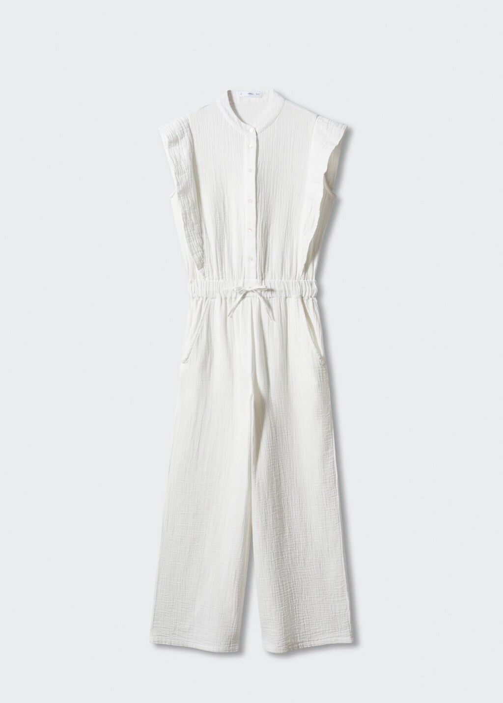 Button textured jumpsuit -  Women | Mango USA | MANGO (US)