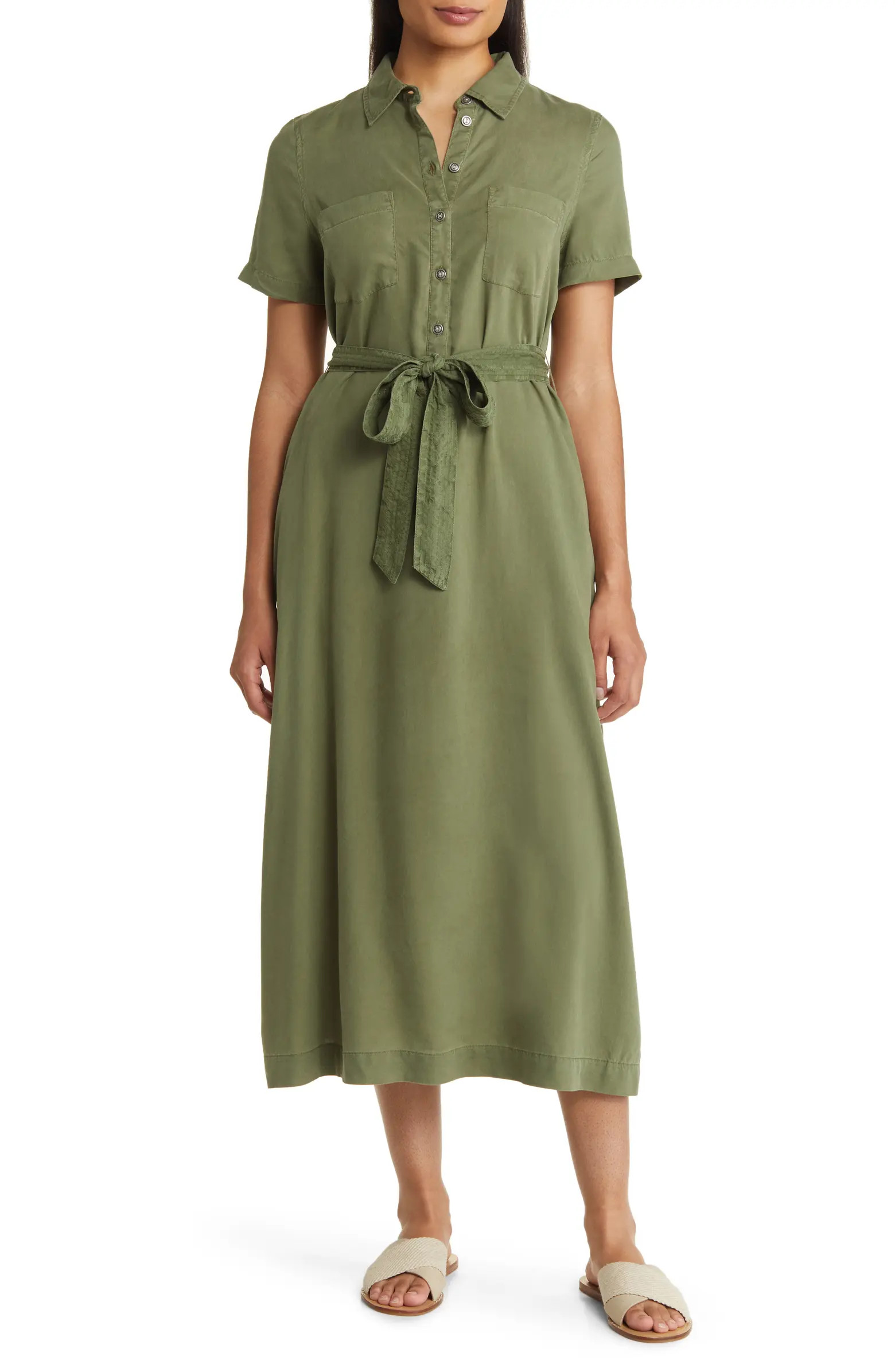 Utility Tie Waist Shirtdress | Nordstrom