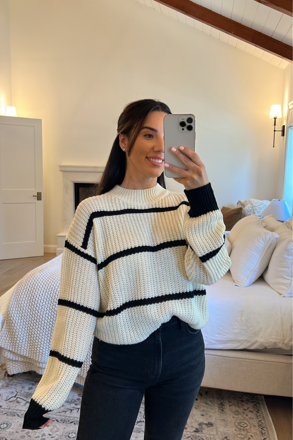 Stripped sweater under $25 from @cupshe! Code: ariana15 for 15% off your order! 🤍

#LTKSeasonal #LTKunder50
