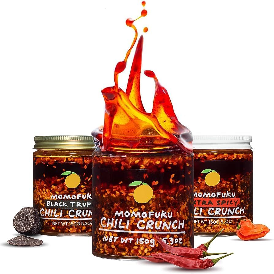Momofuku Chili Crunch Variety Pack by David Chang, 3 Pack (5.3 Ounces Each), Chili Oil with Crunc... | Amazon (US)