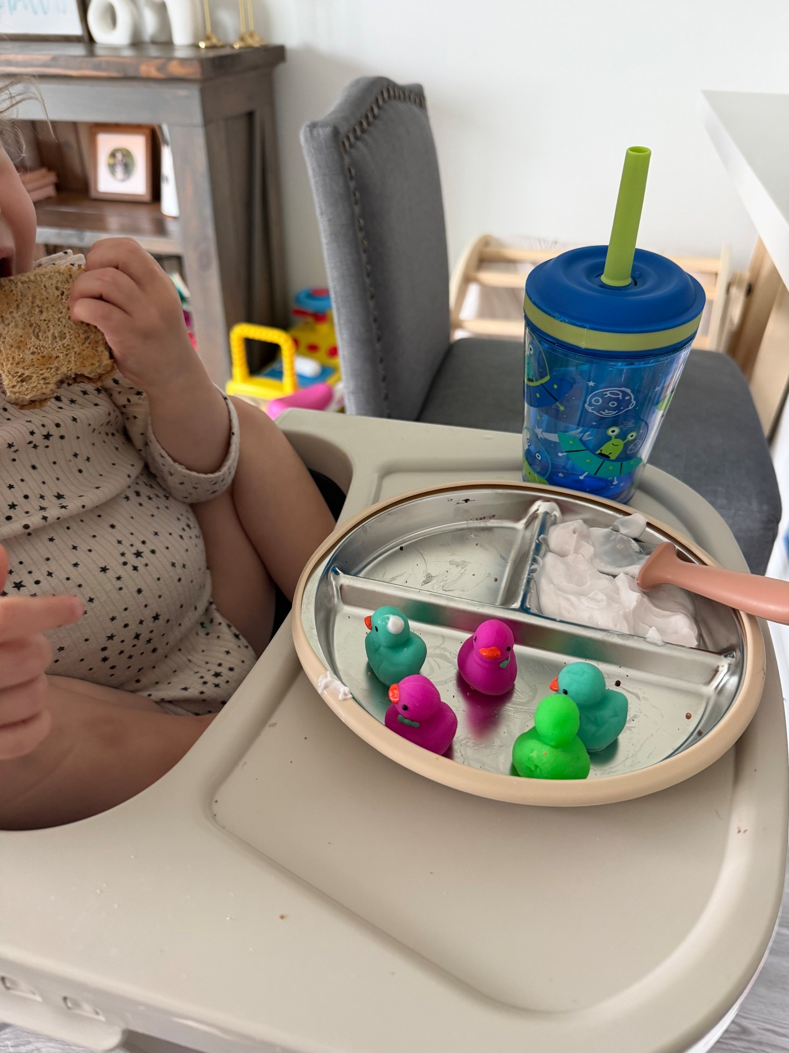 Ignore the duckies that joined us for breakfast, but we switched kollins plates from silicone to stainless steal and we absolutely love these! 
.
.
#toddlerplates #stainlessstealplates #toddlermeals #toddlers #amazonfinds #amazontoddler #suctionplates 

#LTKmorningroutine #LTKBaby #LTKmomlife