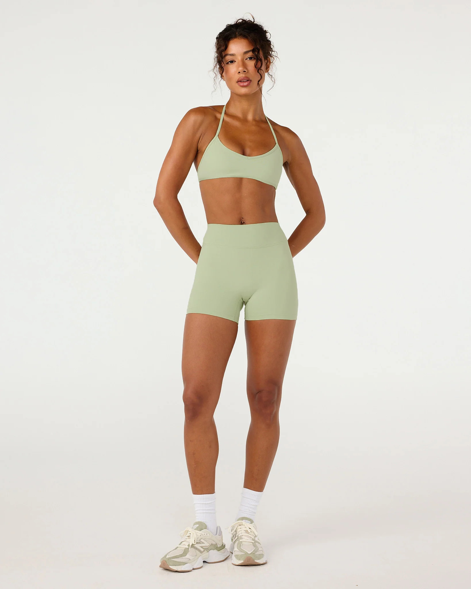 Form Invisible Scrunch Shorts 4" | Soft Matcha | Crop Shop Boutique US