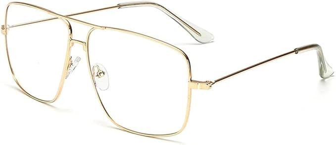 Dollger Classic Glasses Clear Lens Non Prescription Metal Frame Eyewear Men Women | Amazon (US)