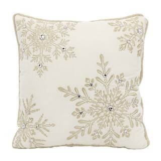 16" Cream Snowflake Pillow by Ashland® | Michaels Stores