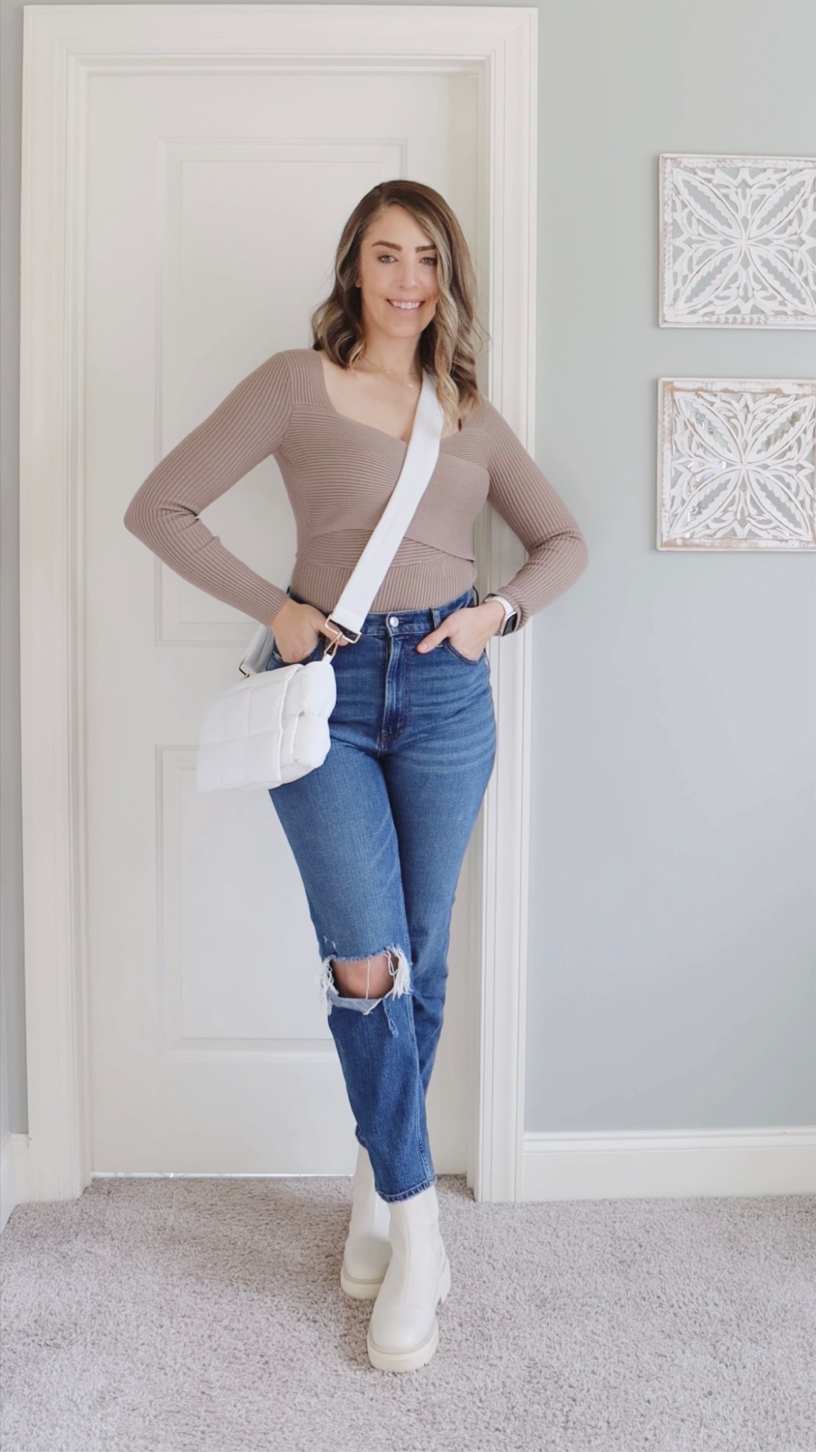 Sweater bodysuit | Abercrombie ankle jeans | ultra high rise ankle jeans | distressed ankle jeans | Chelsea boots | Sam Edelman boots | white boots | Abercrombie | Amazon fashion | tall girl fashion | size 6 fashion | size 6 | size 8 fashion | size 8 | Tall girl outfit | tall girl fashion | midsize fashion size 8 | midsize | tall fashion | tall women | winter outfit ideas | casual cute outfits | fashion over 35 | colorful koala | old navy fashion | Abercrombie & Fitch | puffer shoulder bag | white puffer shoulder bag

#tallwomenfashion #tallgirlfashion #runningerrands

Bodysuit - M
Jeans - size 29 Long
Boots - 11

#LTKSeasonal #LTKmidsize #LTKstyletip