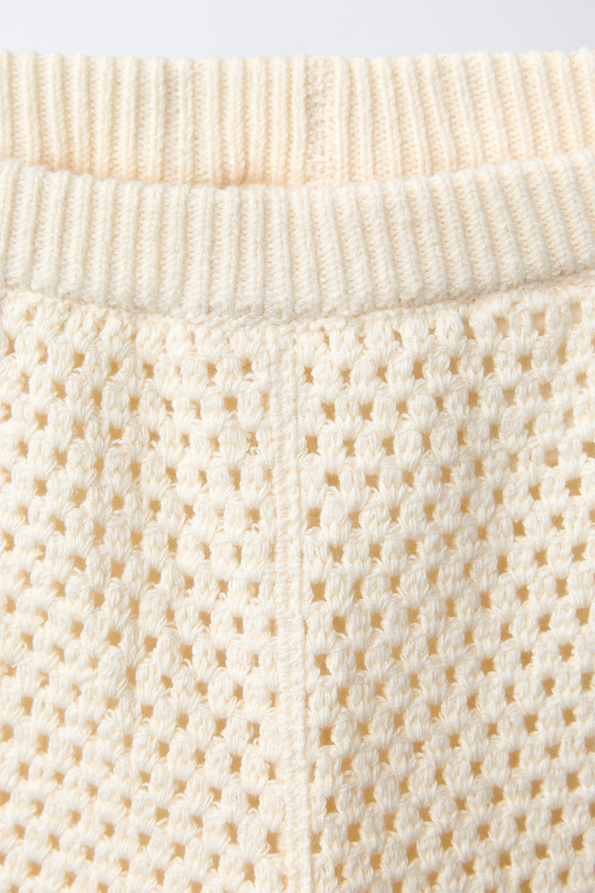 CROCHET KNIT FLORAL CULOTTES | Zara US