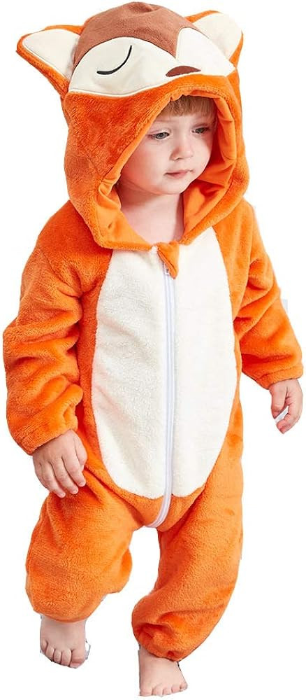 Amazon.com: Unisex Kids Baby Fox Halloween Costumes Cartoon Outfit One Piece Homewear 90 : Clothi... | Amazon (US)
