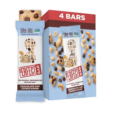 Perfect Bar Chocolate Chip Cookie Dough Refrigerated Protein Bars - 8.7oz/4ct | Target