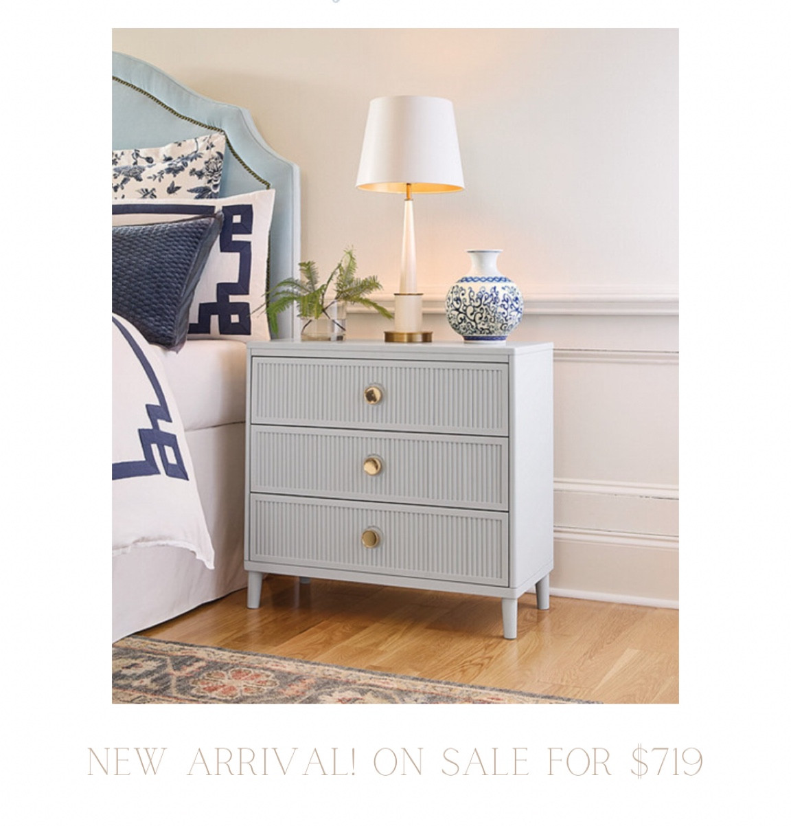 New light blue nightstand! Love this length 

#LTKhome