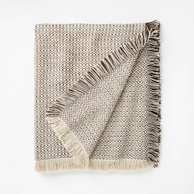 Woven textural Throw Brown / Cream - Threshold™ designed with Studio McGee | Target