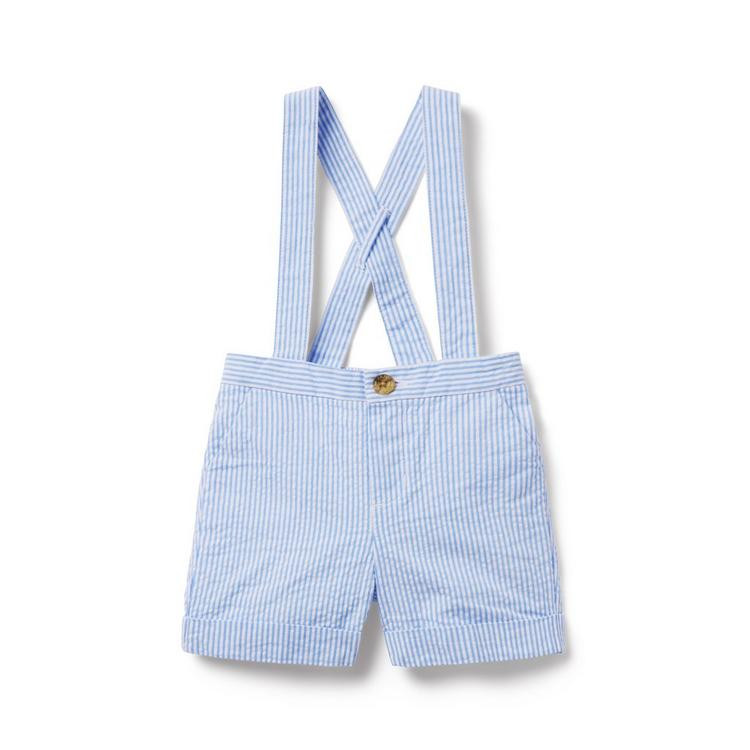 Baby Seersucker Suspender Short | Janie and Jack
