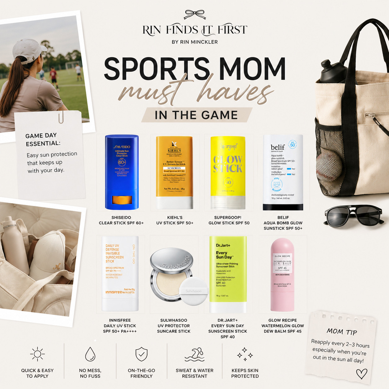 Sports Mom Must-Haves 🧢☀️
Game days can mean hours under the sun, so don't skip your SPF! A sunscreen stick is my go-to for easy, mess-free touch-ups. It's a non-negotiable in my game day bag. 🙌 

 #LTKmomlife #LTKselfcare #LTKOver40
