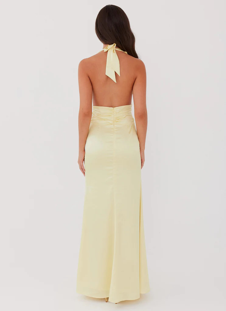 Lovelust Halterneck Maxi Dress - Lemon | Peppermayo (Global)