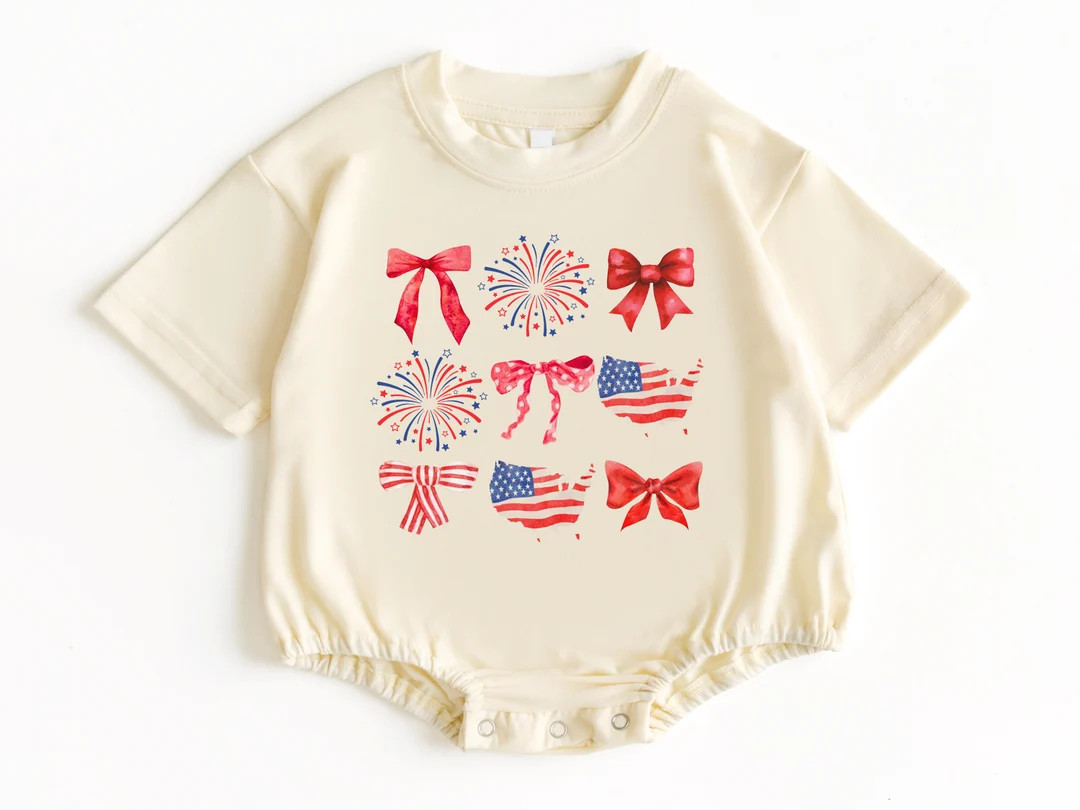 Fourth of July T Shirt Bubble Romper, Baby Bodysuit, Fourth of July Baby Outfit, 4th of July Shir... | Etsy (US)