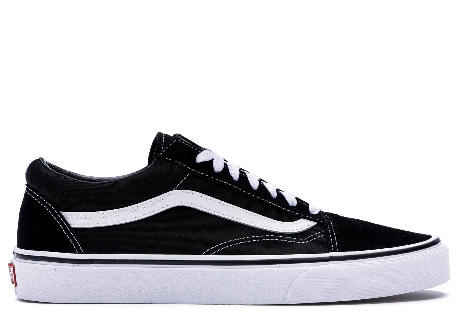 Men's Vans Old Skool White Sneakers in Black/True White | StockX