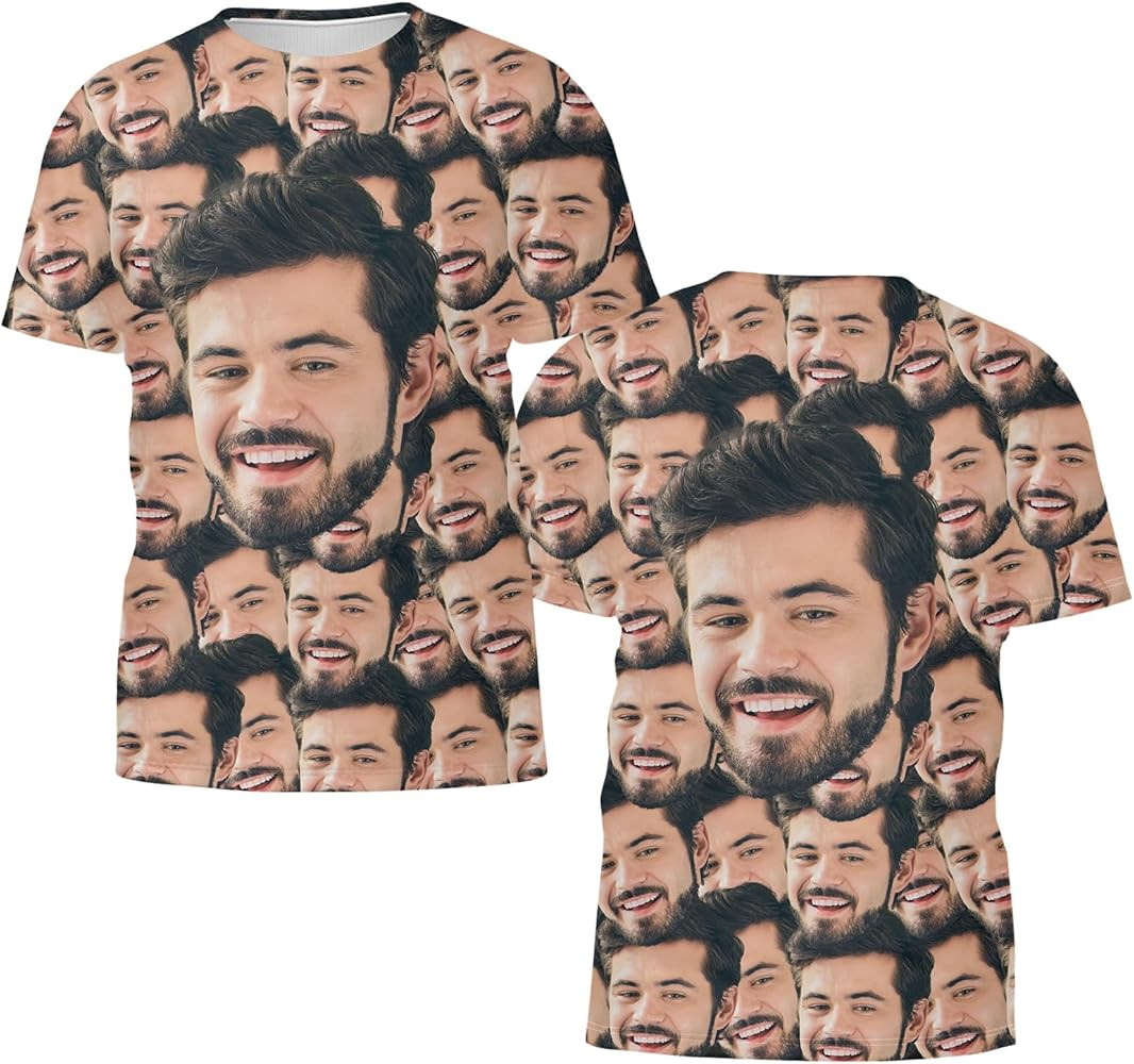 Custom T Shirts Design Your Own for Men, Add Photo/Logo/Text Personalized Tee Printed Pictures Fr... | Amazon (US)
