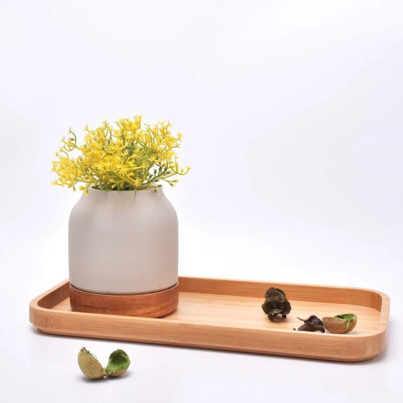 Bamboo Wood Serving Tray | Wayfair North America