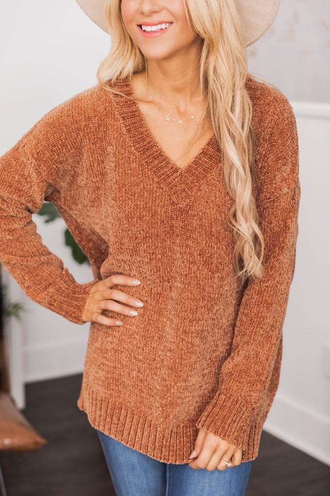 Without A Doubt Brown Sweater DOORBUSTER | The Pink Lily Boutique