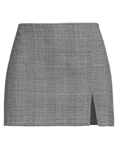 Pinko Woman Mini skirt Grey Size 10 Virgin Wool, Polyester, Elastane | YOOX (US)