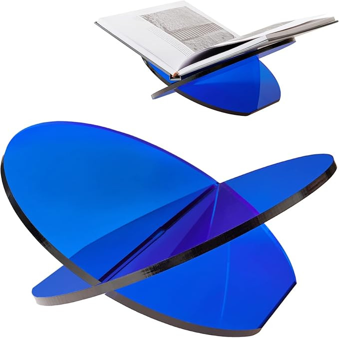 DECORANY Acrylic Book Stand 11 x 11 x 5 in Large Round Open Book Display Stand for Display Cookbo... | Amazon (US)