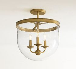 Elizabeth Glass Hundi Semi Flush Mount (15") | Pottery Barn (US)