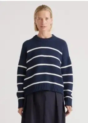100% Organic Cotton Striped Crew Sweater | Quince