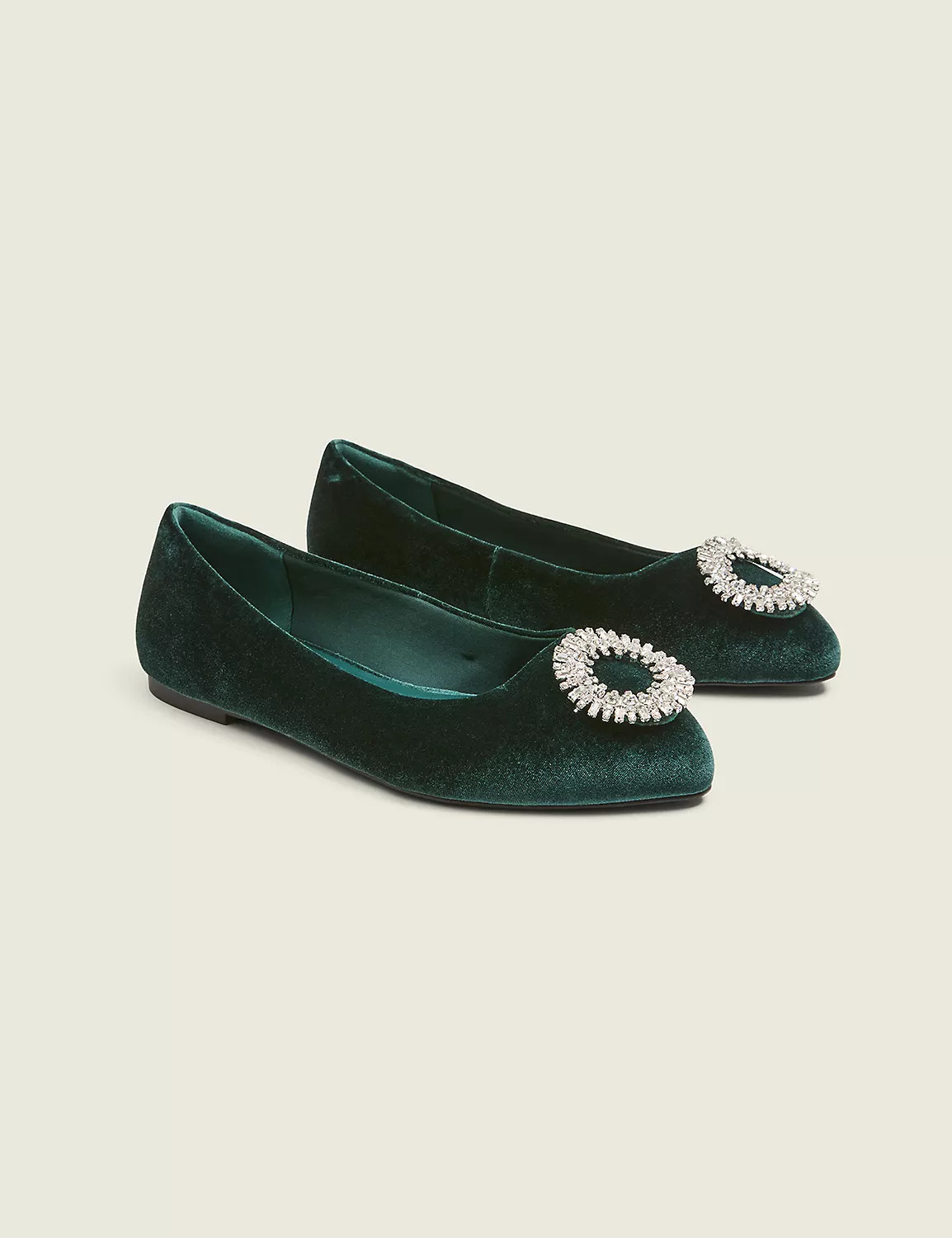 Dream Cloud Embellished Velvet Ballet Flat | Lane Bryant (US)