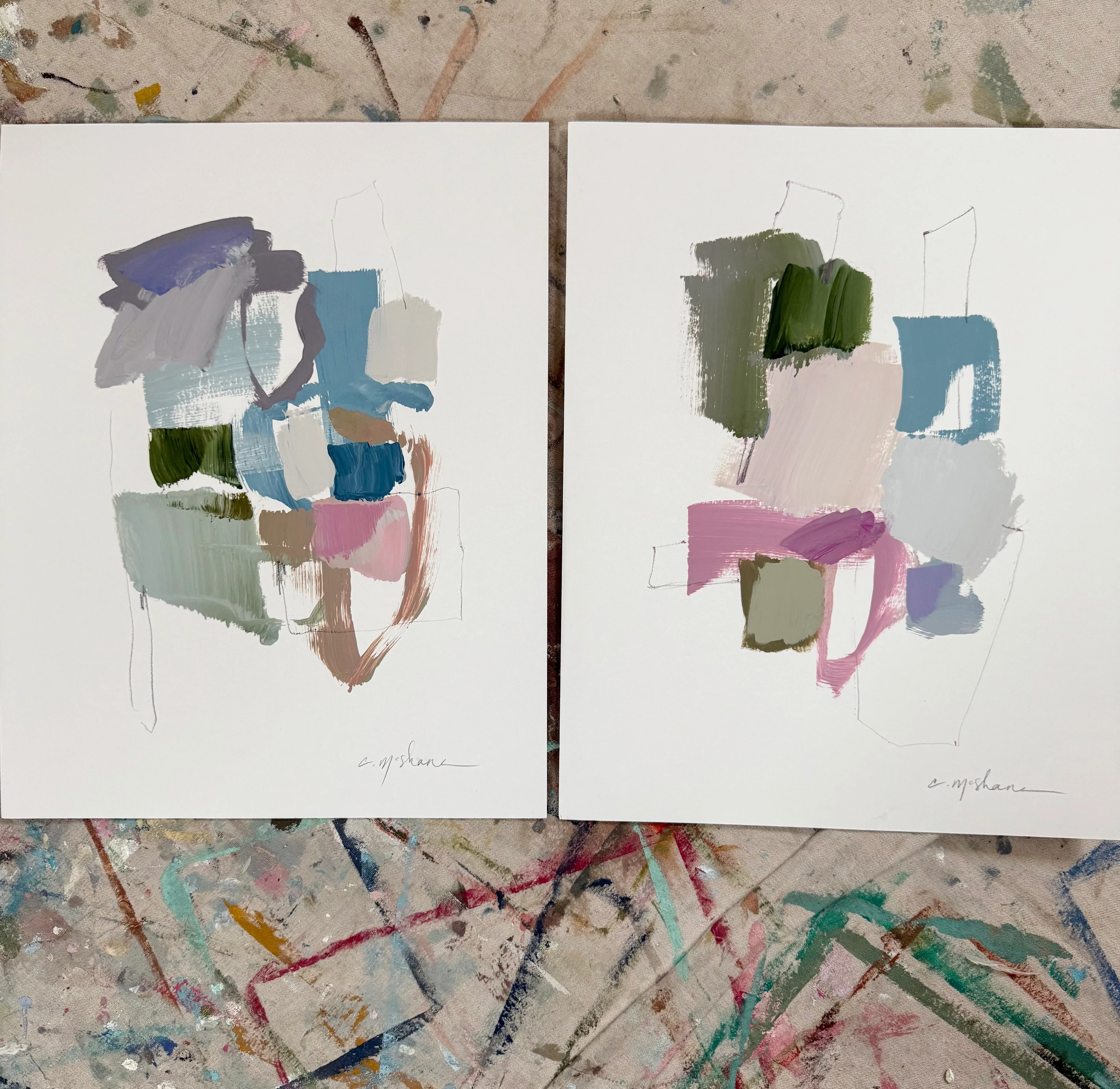 Original Abstract (Set of 2) | Chelsea McShane Art