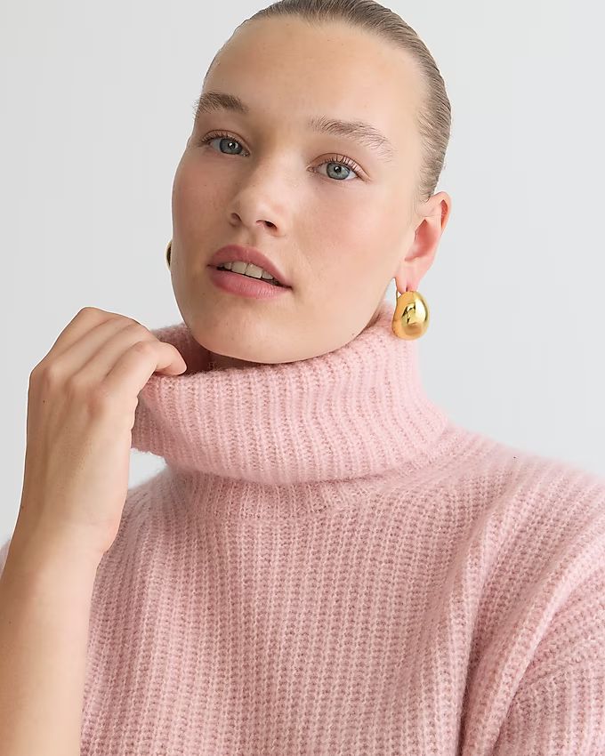 Relaxed turtleneck sweater in brushed yarn | J.Crew US