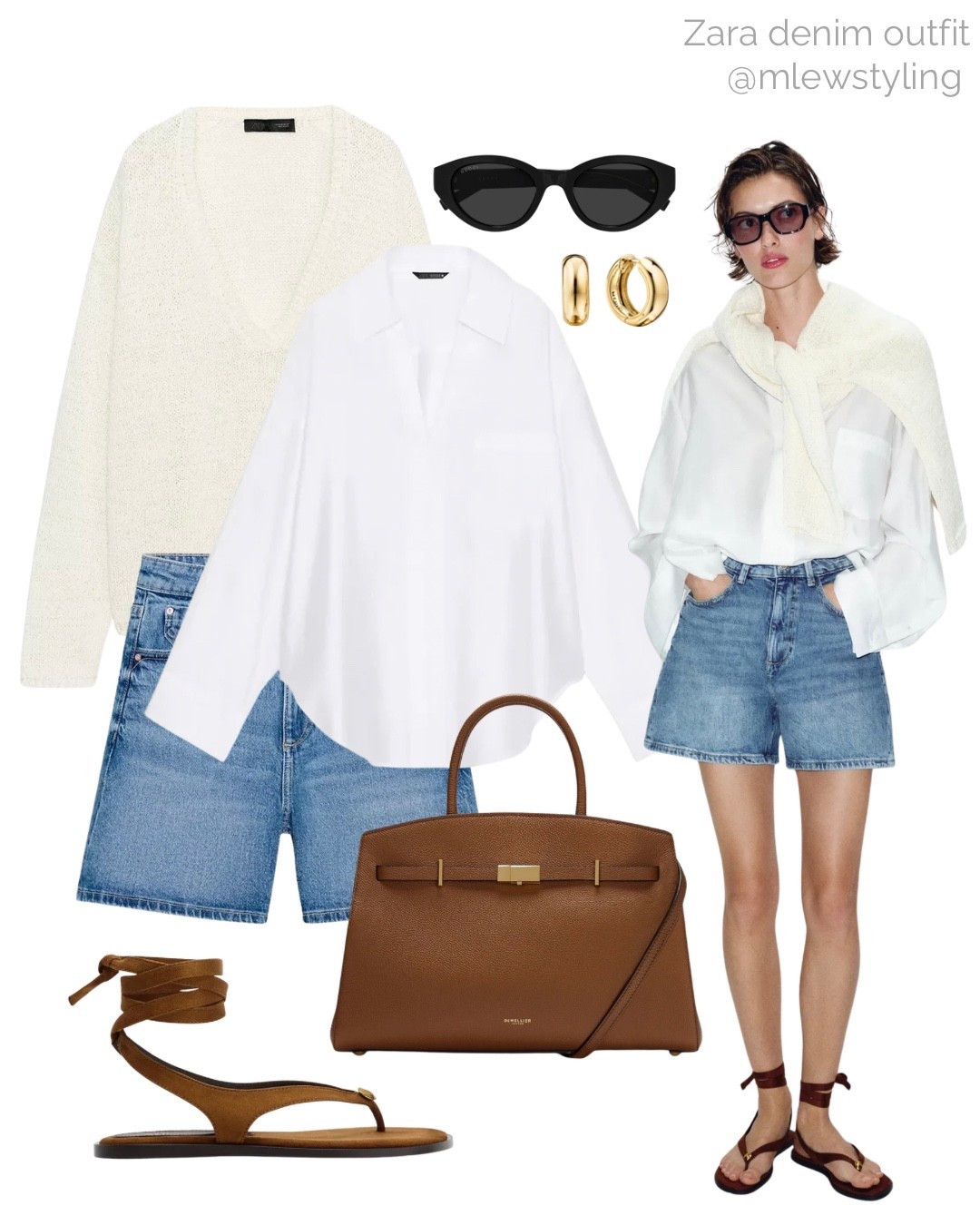 Zara mom shorts 🤍

Tags: denim shorts, v-neck sweater, white button down, spring outfit formula, casual workwear, DeMellier tote bag, leather sandals, ysl black sunglasses, gold hoop earrings, neutral aesthetic, capsule wardrobe, summer work outfit

#LTKstyletip #LTKworkwear #LTKsummer