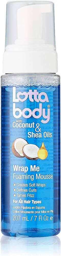 Coconut Oil and Shea Wrap Me Foaming Curl Mousse by Lotta Body, Creates Soft Wraps, Hair Mousse f... | Amazon (US)