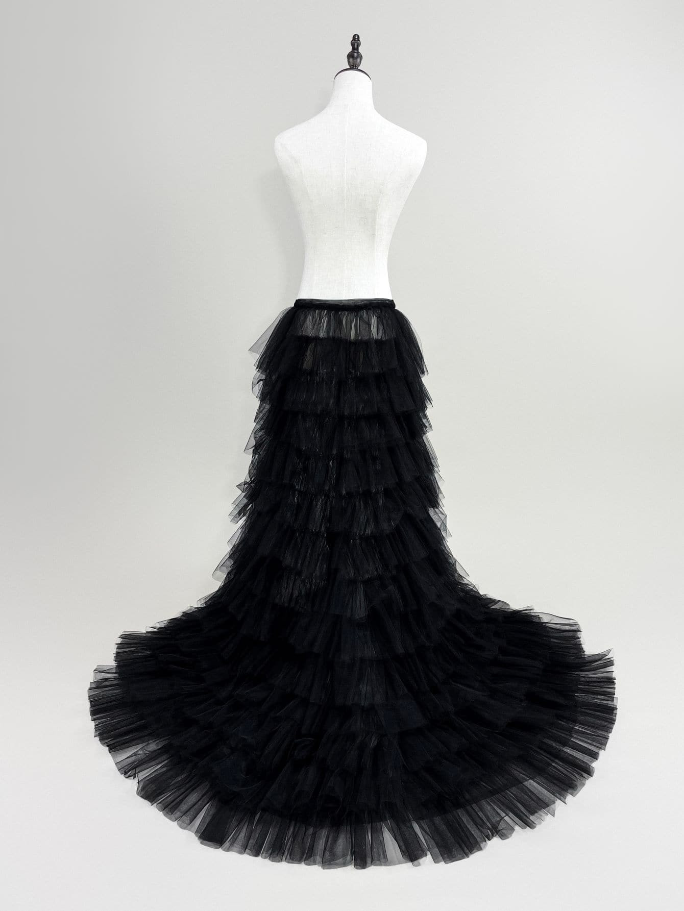 Layered Mesh Petticoat for black Halloween wedding | SHEIN