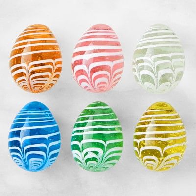 Swirl Glass Eggs, Set of 6 | Williams-Sonoma